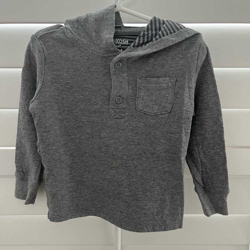OshKosh Hooded Grey Long Sleeve